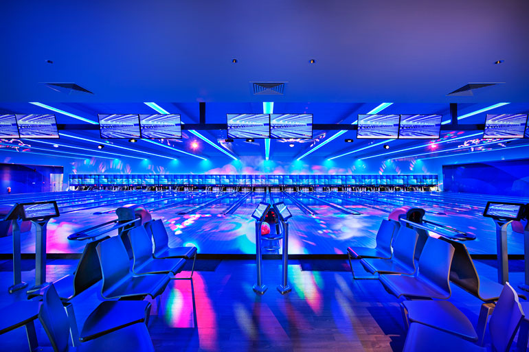 Cosmic lighting at bowling